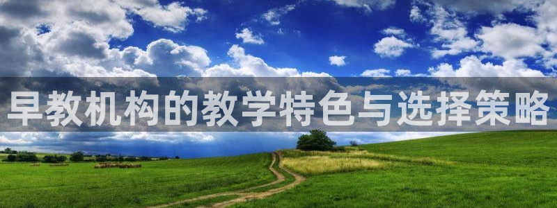 威九国际78m小说：早教机构的教学特色与选择策略