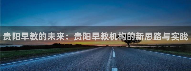 威九国际mv:贵阳早教的未来:贵阳早教机构的新思路与实践