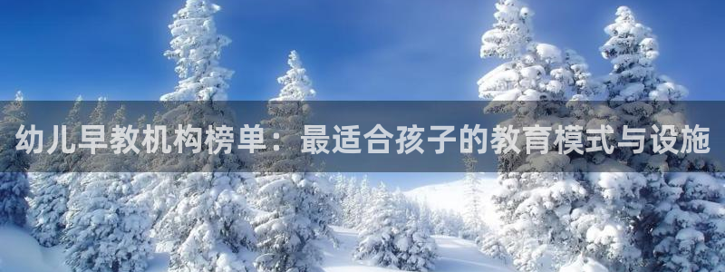 威九国际服：幼儿早教机构榜单：最适合孩子的教育模式与设施
