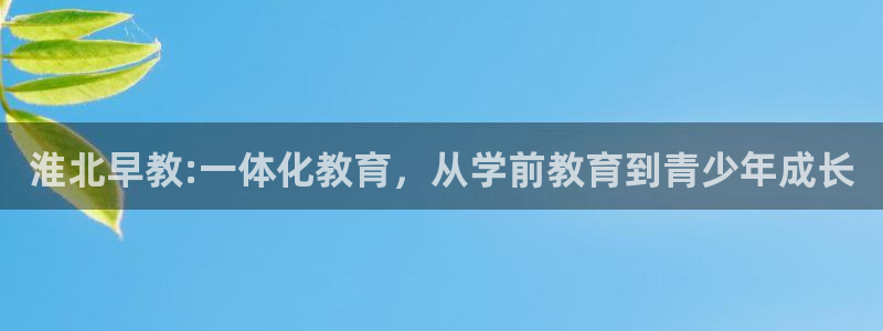 威九国际集团66m一6：淮北早教:一体化教育，从学前教育到青少年成长
