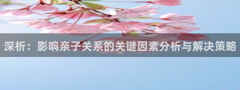 威九国际官方下载：深析：影响亲子关系的关键因素分析与解决策略