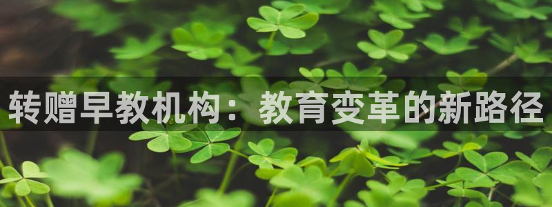 威九国际网站客服电话多少号:转赠早教机构:教育变革的新路径