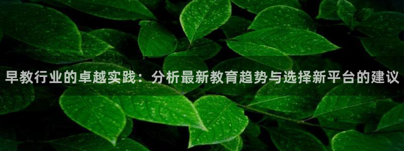 威九国际网站在哪里：早教行业的卓越实践：分析最新教育趋势与选择新平台的建议