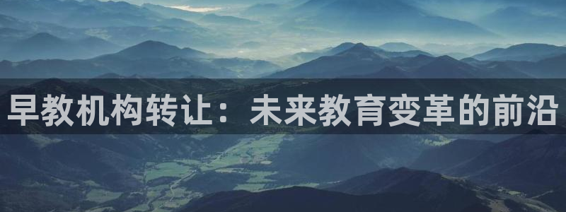 威九国际电子有限公司：早教机构转让：未来教育变革的前沿